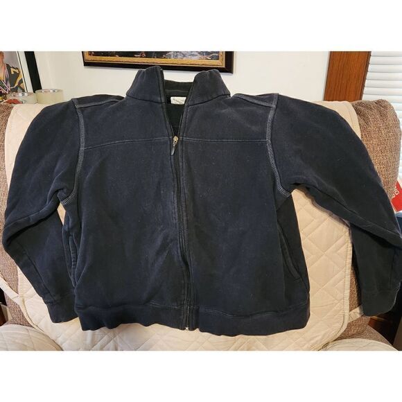 Columbia Large black full zip up knitt jacket with lining and 2 front pockets - Picture 2 of 7
